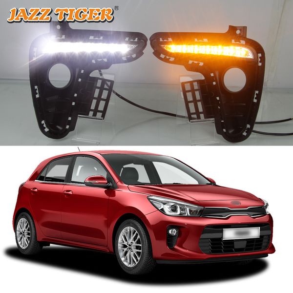 jazz tiger 2pcs yellow turn signal function 12v car drl lamp led daytime running light daylight for kia rio k2 2017 2018
jazz tiger 2pcs yellow turn signal function 12v car drl lamp led daytime running light daylight for kia rio k2 2017 2018