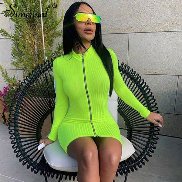 simenual neon color zipper bodycon dresses women long sleeve ribbed 2019 autumn mini dress fashion casual solid skinny dress new, Black;gray
simenual neon color zipper bodycon dresses women long sleeve ribbed 2019 autumn mini dress fashion casual solid skinny dress new, Black;gray