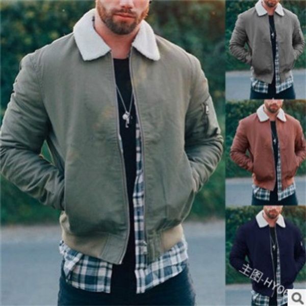 2020 зимняя мода casual solid color zipper кардиган сложите вниз воротник карман куртки мужские шерсти ягнят тонкие мужские куртки, Black
2020 зимняя мода casual solid color zipper кардиган сложите вниз воротник карман куртки мужские шерсти ягнят тонкие мужские куртки, Black