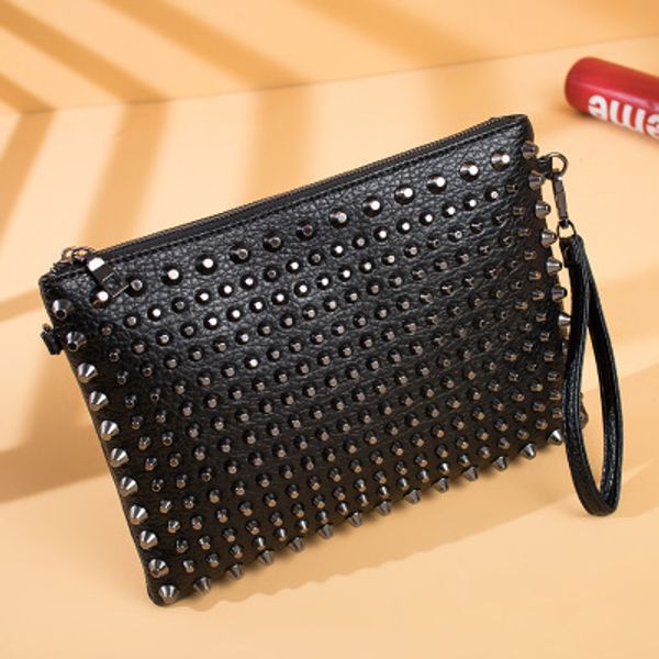 brand designer luxury women's bag, rivet fashion personality clutch bag, large capacity korean version of fashion clutch bag
brand designer luxury women's bag, rivet fashion personality clutch bag, large capacity korean version of fashion clutch bag