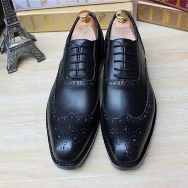 sipriks genuine calf leather mens goodyear welted shoes carved full brogue oxfords classic wingtip dress wedding party evening, Black
sipriks genuine calf leather mens goodyear welted shoes carved full brogue oxfords classic wingtip dress wedding party evening, Black