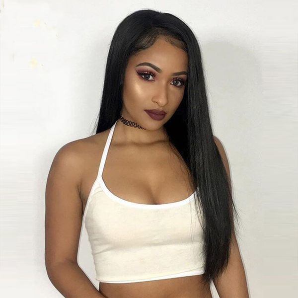 silky straight 13x4 lace front human hair wigs full lace wig 100% unprocessed brazilian indian virgin straight human hair for black women, Black;brown
silky straight 13x4 lace front human hair wigs full lace wig 100% unprocessed brazilian indian virgin straight human hair for black women, Black;brown