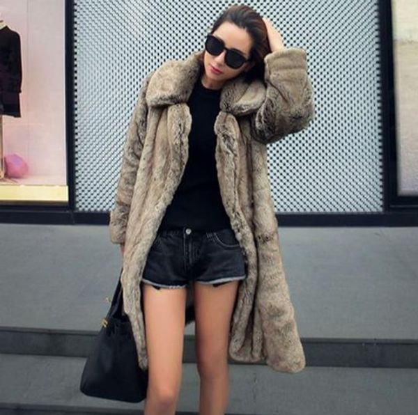 women's fur & faux vetement 2021 winter jacket artificial overcoat furry coat femme plus size fake outwear z359, Black
women's fur & faux vetement 2021 winter jacket artificial overcoat furry coat femme plus size fake outwear z359, Black