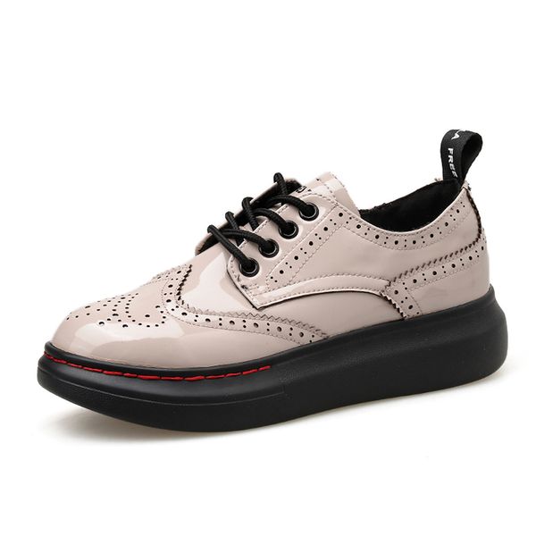 vintage british style patent leather brogues oxford shoes black pink oxford shoes heavy-bottomed platform for woman
vintage british style patent leather brogues oxford shoes black pink oxford shoes heavy-bottomed platform for woman