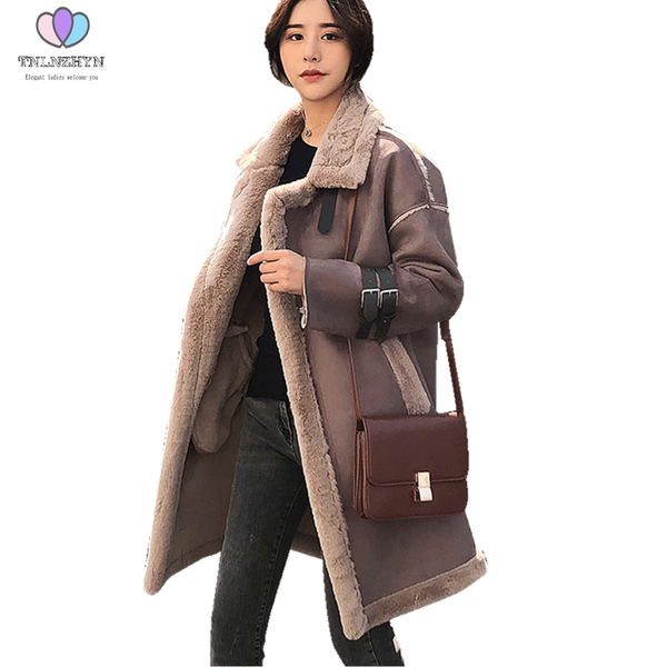 2019 new lamb fur coat female winter loose women medium long deer suede cotton clothing plus size thick warm padded jacket parka, Tan;black
2019 new lamb fur coat female winter loose women medium long deer suede cotton clothing plus size thick warm padded jacket parka, Tan;black