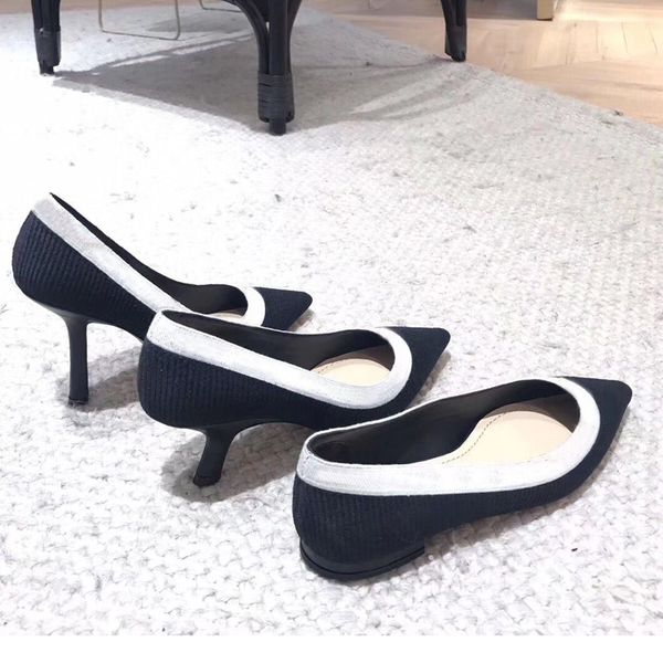 original logo}fashion high heeled boat shoes cloth pointed designer luxury heel high heeled shoes letter woman shoes large size 34-42, Black
original logo}fashion high heeled boat shoes cloth pointed designer luxury heel high heeled shoes letter woman shoes large size 34-42, Black
