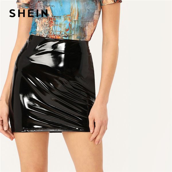 shein black zip back faux patent slim pu mini skirt women summer mid waist solid glamorous high street bodycon skirts
shein black zip back faux patent slim pu mini skirt women summer mid waist solid glamorous high street bodycon skirts