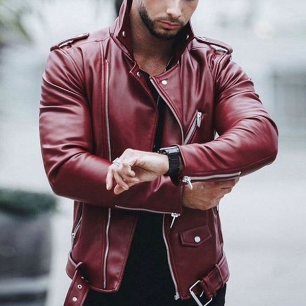laamei 2019 plus size leather jackets men autumn long sleeve stand collar jackets winter zipper patchwork faux leather coats, Black
laamei 2019 plus size leather jackets men autumn long sleeve stand collar jackets winter zipper patchwork faux leather coats, Black