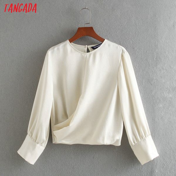 tangada women pleated silk look blouse short style fashion long sleeve zipper elegant office shirts female chic ce110, White
tangada women pleated silk look blouse short style fashion long sleeve zipper elegant office shirts female chic ce110, White