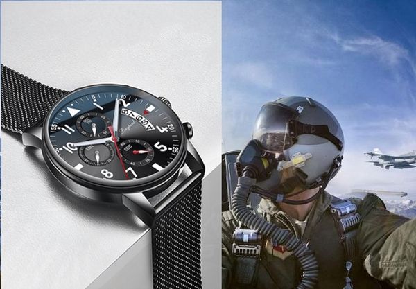brand men watch quartz aviation pilot 1963 retro ultra-thin man watch multi-function personality classic fashion male clock, Slivery;brown
brand men watch quartz aviation pilot 1963 retro ultra-thin man watch multi-function personality classic fashion male clock, Slivery;brown