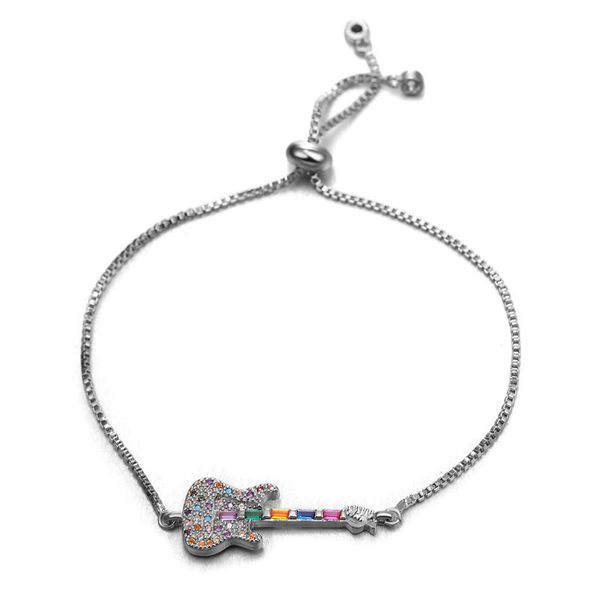 copper micro-inlaid zircon rock color guitar classic fashion jewelry charm lucky necklace bracelet adjustable size gifts, Black
copper micro-inlaid zircon rock color guitar classic fashion jewelry charm lucky necklace bracelet adjustable size gifts, Black