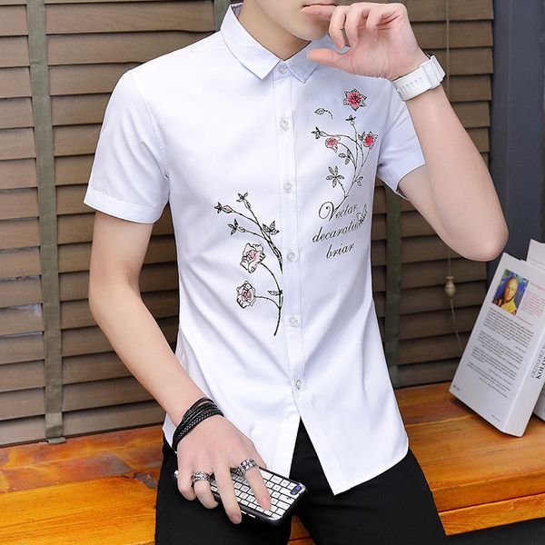 uwback 2020 summer men casual shirts printed flowers formal shirts short sleeve slim dress single breasted chemise xa596, White;black
uwback 2020 summer men casual shirts printed flowers formal shirts short sleeve slim dress single breasted chemise xa596, White;black