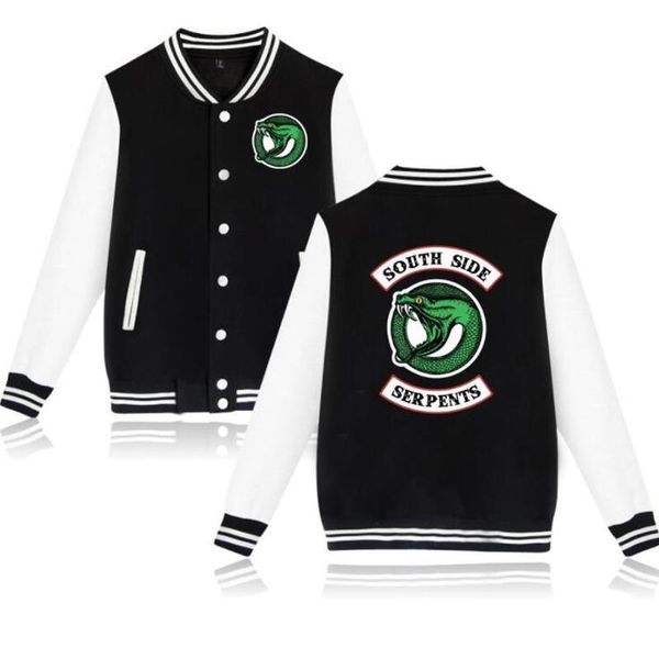 riverdale men hoodie sweatshirt winter fashion south side serpents zip up baseball uniform jackets men women sprotwear outerwear, Black
riverdale men hoodie sweatshirt winter fashion south side serpents zip up baseball uniform jackets men women sprotwear outerwear, Black