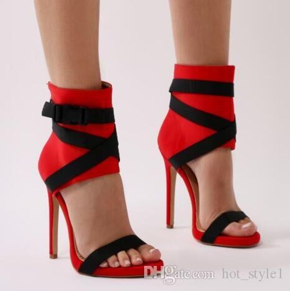 summer woman belt buckle street beat cross straps hollow high heel open toe fine with nightclub catwalk shoes suede women's sandals, Black
summer woman belt buckle street beat cross straps hollow high heel open toe fine with nightclub catwalk shoes suede women's sandals, Black