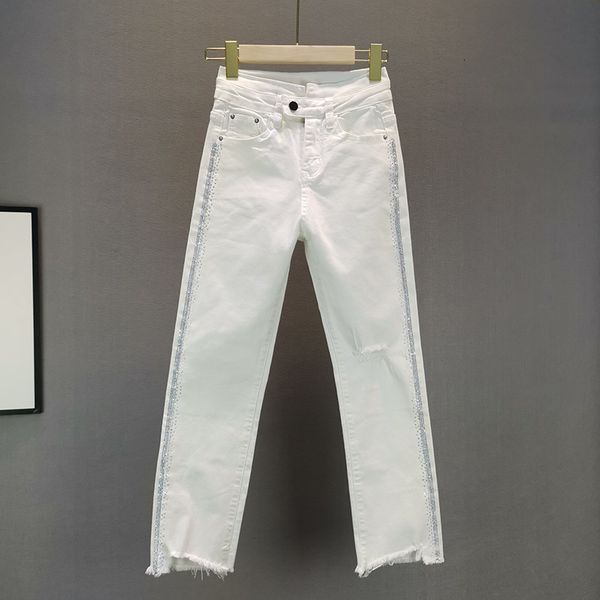 white rhinestones jeans for women thin denim pants 2020 summer new stretch high waist thin holes jeans jean pants girls students, Blue
white rhinestones jeans for women thin denim pants 2020 summer new stretch high waist thin holes jeans jean pants girls students, Blue