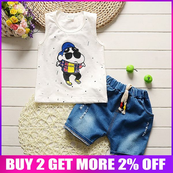 bibicola baby boy girl clothing set cotton sleeveless cartoon vest + denim shorts 2pcs boys sport suits infant summer, White
bibicola baby boy girl clothing set cotton sleeveless cartoon vest + denim shorts 2pcs boys sport suits infant summer, White