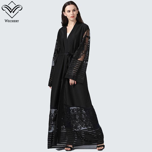 wechery black lace кафтан женщина цветочного узор сыпучая мусульманское платье сыпучие open long одеяние черных фиолетовый abayas для женщин, Red
wechery black lace кафтан женщина цветочного узор сыпучая мусульманское платье сыпучие open long одеяние черных фиолетовый abayas для женщин, Red