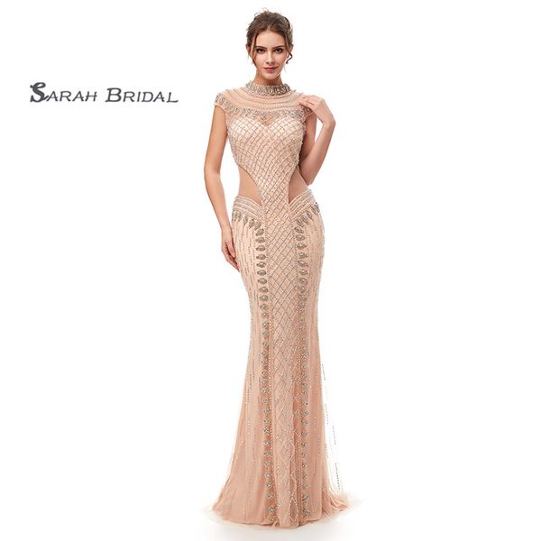 2019 champagne short sleeves mermaid prom dresses with sequins high-neck tulle hollow evening party gowns 5401, Black
2019 champagne short sleeves mermaid prom dresses with sequins high-neck tulle hollow evening party gowns 5401, Black