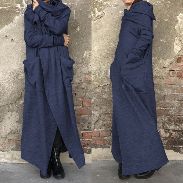 autumn women's long jackets zanzea 2019 cowl neck coats kaftan long sleeve cardigan female open front outwears parkas plus size, Black;brown
autumn women's long jackets zanzea 2019 cowl neck coats kaftan long sleeve cardigan female open front outwears parkas plus size, Black;brown