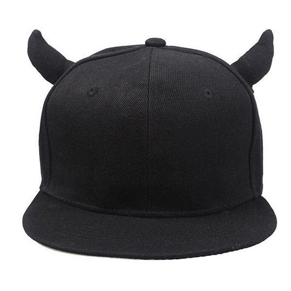 черный хлопок punk horn бейсболка хип-хоп hat cap snapback с рогом, Blue;gray