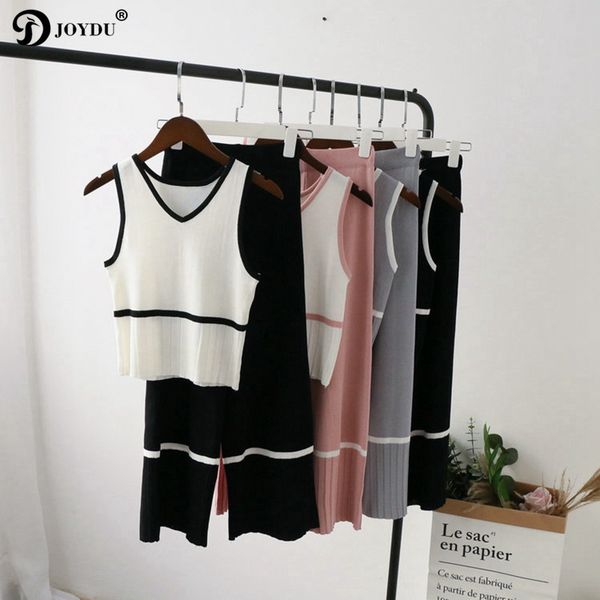 joydu korean chic tracksuit women tank wide leg pants suit for women clothing set knitted casual camisoles pant 2 piece set, White
joydu korean chic tracksuit women tank wide leg pants suit for women clothing set knitted casual camisoles pant 2 piece set, White