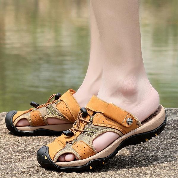 genuine leather designer casual shoes luxury slide wide flat slippery summer beach sandals package toes breath slipper flip flop, Black
genuine leather designer casual shoes luxury slide wide flat slippery summer beach sandals package toes breath slipper flip flop, Black