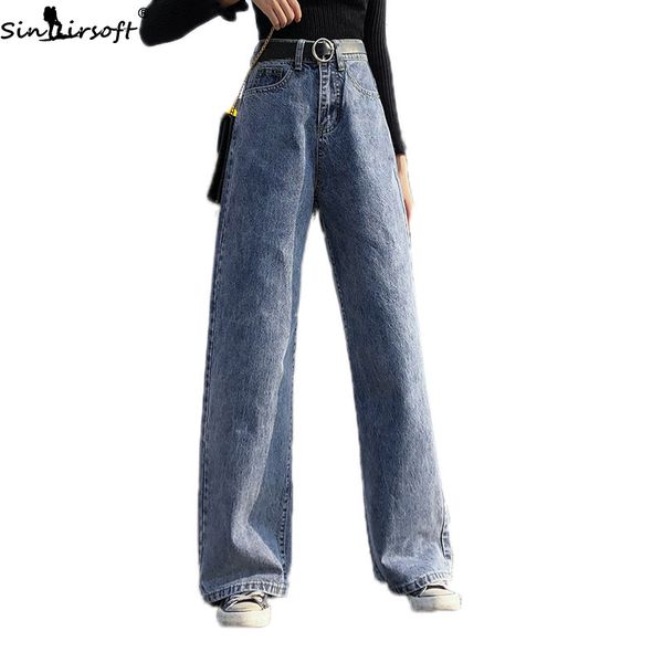 2020 new high-waisted loose loose jeans woman was thin and versatile trousers, Blue 
2020 new high-waisted loose loose jeans woman was thin and versatile trousers, Blue