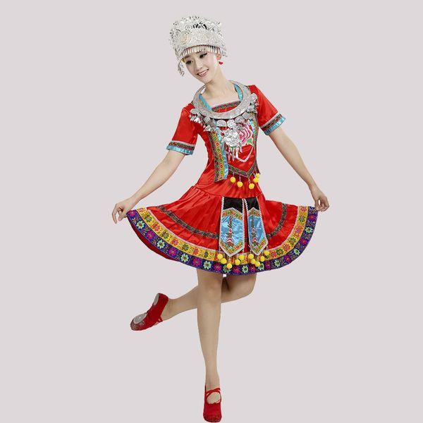 costume brand new ms. miao costume zhuang ethnic female yi dance performance yao dance, Black;red
costume brand new ms. miao costume zhuang ethnic female yi dance performance yao dance, Black;red