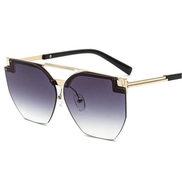 women small cat sunglasses women fashion brown black metal gradient rimless sun glasses for men punk sunglasses uv400 fml, White;black
women small cat sunglasses women fashion brown black metal gradient rimless sun glasses for men punk sunglasses uv400 fml, White;black
