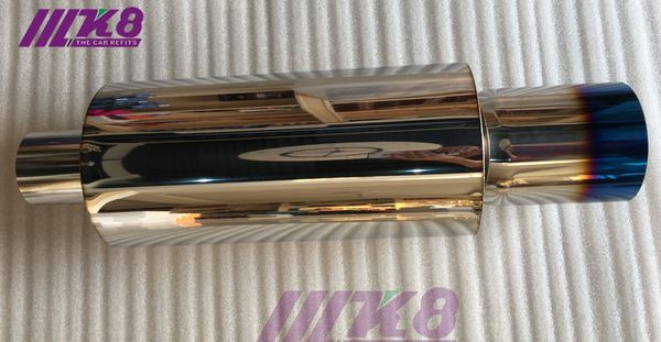 76mm inlet/114mm outlet universal 304 stainless steel burned blue exhaust pipe car muffler (diameter: 168mm)
76mm inlet/114mm outlet universal 304 stainless steel burned blue exhaust pipe car muffler (diameter: 168mm)
