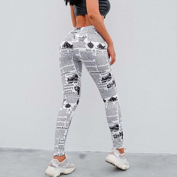 2019 newspaper print leggings women yoga pants high waist gym sportswear girls fashion clothes workout running training pants, White;red
2019 newspaper print leggings women yoga pants high waist gym sportswear girls fashion clothes workout running training pants, White;red