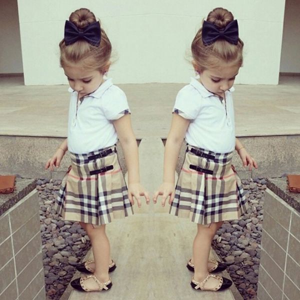 Girl t hirt plaid kirt et baby cotton wear children hirt top clothing et kid baby clothe cla ic tyle high quality, White
Girl t hirt plaid kirt et baby cotton wear children hirt top clothing et kid baby clothe cla ic tyle high quality, White