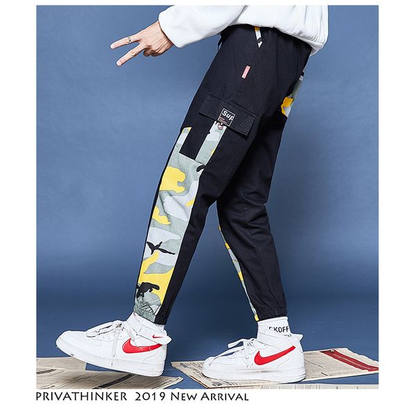 men camo joggers pants 2019 mens hip hop sweat pants male streetwear trousers harem color block cargo, Black
men camo joggers pants 2019 mens hip hop sweat pants male streetwear trousers harem color block cargo, Black