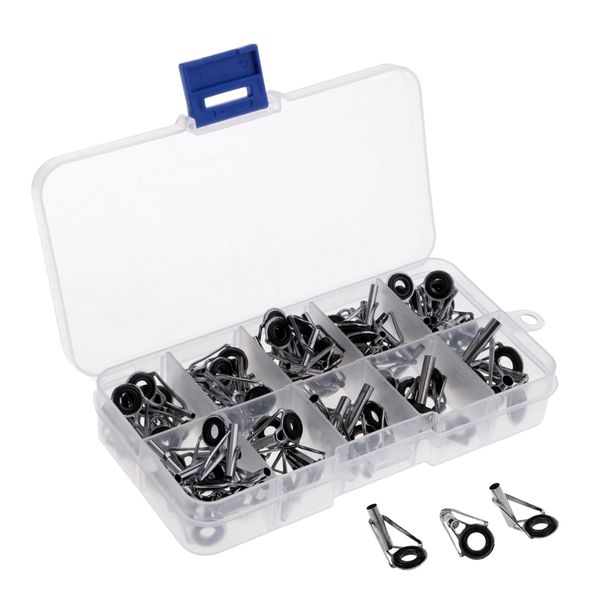 80pcs / коробка heavy duty море лодка удочка guides лучшие советы поули rod eye кольцо, 10 смешанных размеров
80pcs / коробка heavy duty море лодка удочка guides лучшие советы поули rod eye кольцо, 10 смешанных размеров