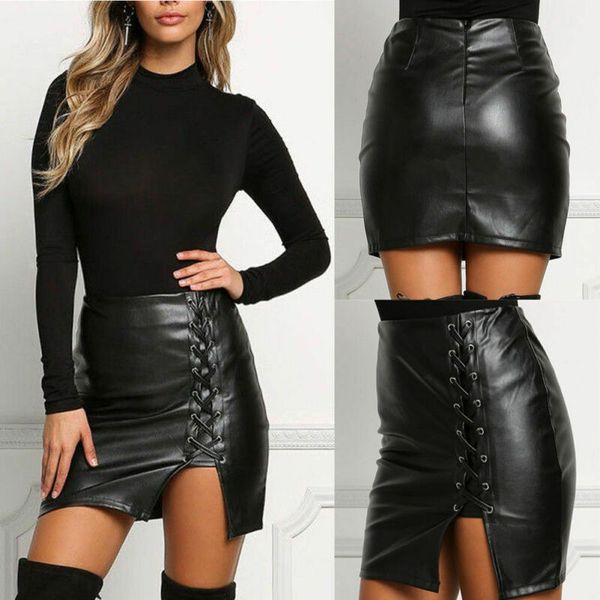 women pu leather fashion skirt high waist pencil skirt black package hip tight zip stretch mini
women pu leather fashion skirt high waist pencil skirt black package hip tight zip stretch mini
