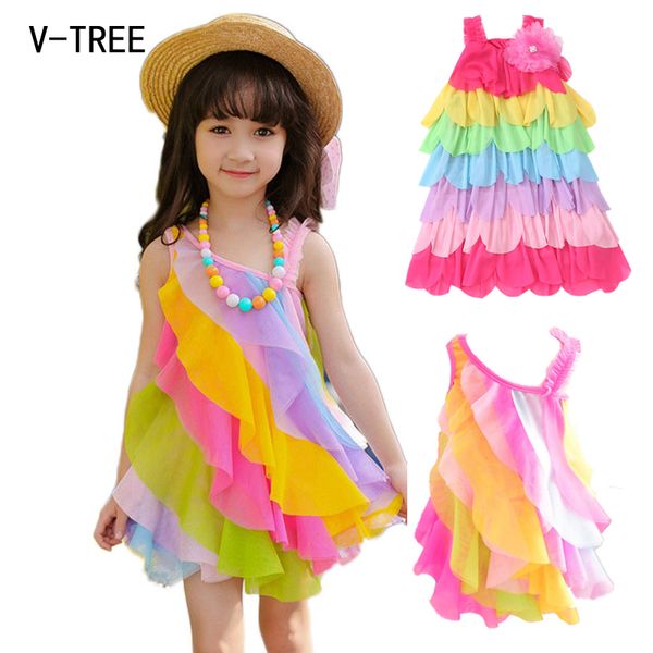 v-tree summer 2020 dresses for girls fashion children's rainbow dress lace kids dresses for girls baby sundress y200623, Red;yellow
v-tree summer 2020 dresses for girls fashion children's rainbow dress lace kids dresses for girls baby sundress y200623, Red;yellow