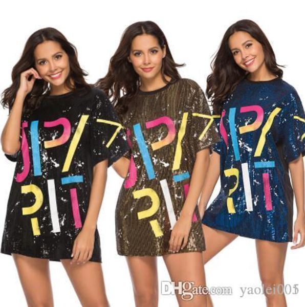 2019 spring and autumn straight straight print loose beaded dress letter print loose mid-length t-shirt skirt, Black;gray
2019 spring and autumn straight straight print loose beaded dress letter print loose mid-length t-shirt skirt, Black;gray