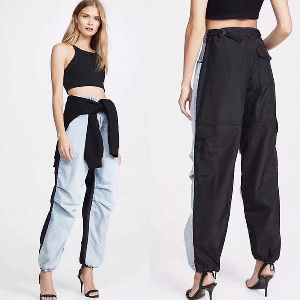 2020 new spring and summer high waist denim patchwork contrast colors pleated jeans female pants y396, Blue
2020 new spring and summer high waist denim patchwork contrast colors pleated jeans female pants y396, Blue