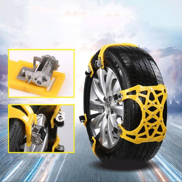 

vehemo car snow chains antislip snow mud adjustable anti-skid car tire wheel chains for cars/suv outdoor car-styling with wrench