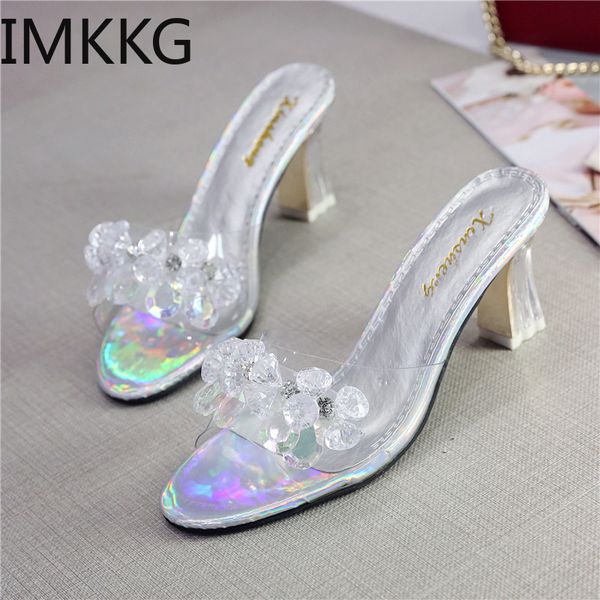 summer fashion crystal diamond slides clear pvc transparent slippers women shoes peep toe high heels mules dress pumps, Black 
summer fashion crystal diamond slides clear pvc transparent slippers women shoes peep toe high heels mules dress pumps, Black