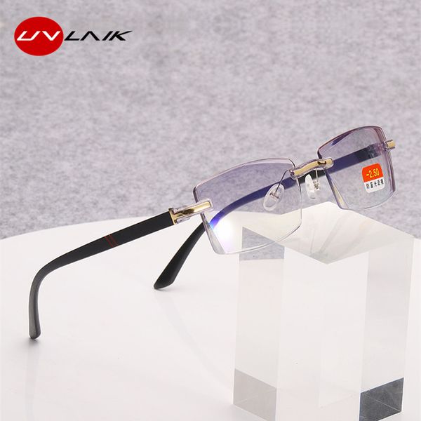 uvlaik finished myopia glasses frameless trimming myopia eyewears anti-blue light tr temple prescription eyeglasses -1~-4.0, Black
uvlaik finished myopia glasses frameless trimming myopia eyewears anti-blue light tr temple prescription eyeglasses -1~-4.0, Black