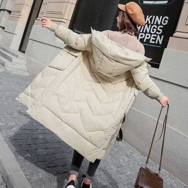 winter loose coat oversize cotton chic down cotton-padded clothes serve ins bread serve girls long fund, Black
winter loose coat oversize cotton chic down cotton-padded clothes serve ins bread serve girls long fund, Black