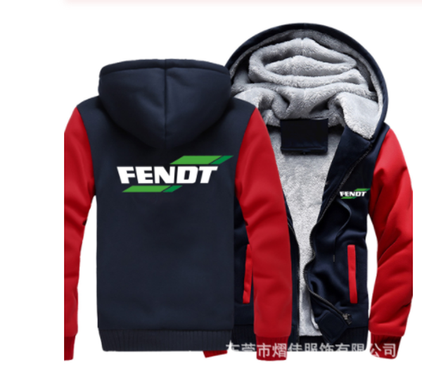 fendt hoodies winter men's fashion wool lining jacket thicken fendt sweatshirts men's coat pullover jacket