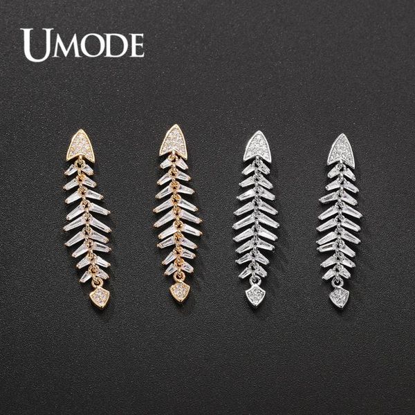 umode new paved cz crystal fish bone drop earrings for women fashion gold color dangle earring jewelry birthday dating ue0652, Silver
umode new paved cz crystal fish bone drop earrings for women fashion gold color dangle earring jewelry birthday dating ue0652, Silver