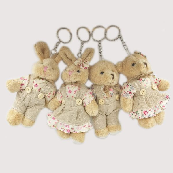 2pcs/lot 11cm couple bear rabbit plush toys stuffed floral cloth teddy bear rabbit dolls key/bag pendants gift for lovers girls
2pcs/lot 11cm couple bear rabbit plush toys stuffed floral cloth teddy bear rabbit dolls key/bag pendants gift for lovers girls
