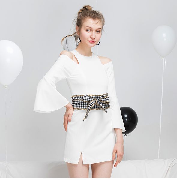 summer new round collar strapless off-shoulder flared long sleeve slim fit over hip skirt white color raglan skirt tube a-line dress, White;black
summer new round collar strapless off-shoulder flared long sleeve slim fit over hip skirt white color raglan skirt tube a-line dress, White;black