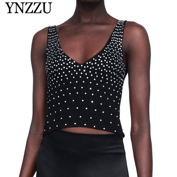 ynzzu chic set with diamonds knitted women 2019 spring v neck sleeveless black elastic short female knitwear yt581, Black;white
ynzzu chic set with diamonds knitted women 2019 spring v neck sleeveless black elastic short female knitwear yt581, Black;white