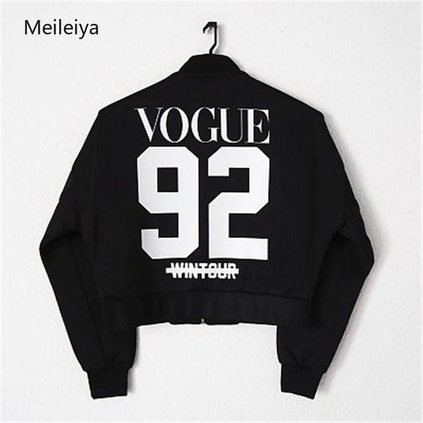 vogue 2019 spring back letter printing long sleeve collar grab down zipper sweater jacket woman top, Black;brown
vogue 2019 spring back letter printing long sleeve collar grab down zipper sweater jacket woman top, Black;brown