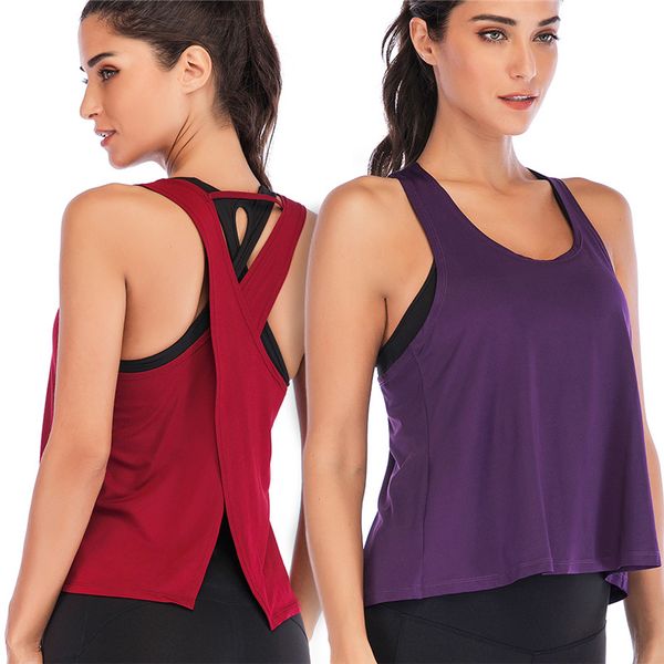 2019 women's fahsion cross back yoga shirt sleeveless workout active tank gym sports vest sleeveless shirt fitness clothe, White;red
2019 women's fahsion cross back yoga shirt sleeveless workout active tank gym sports vest sleeveless shirt fitness clothe, White;red