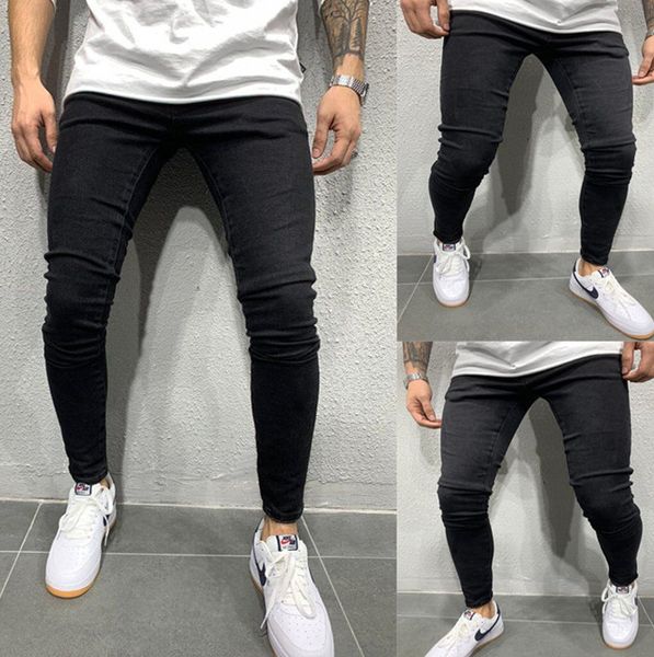new mens designer casual washed jeans fashion style slim fit mid waist homme pants, Blue
new mens designer casual washed jeans fashion style slim fit mid waist homme pants, Blue